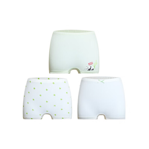 AIMER Los niños adoran la ropa interior infantil de la niña modal de la esquina plana modal 3 parejas de ropa interior femenina AK123B673 Green White 120