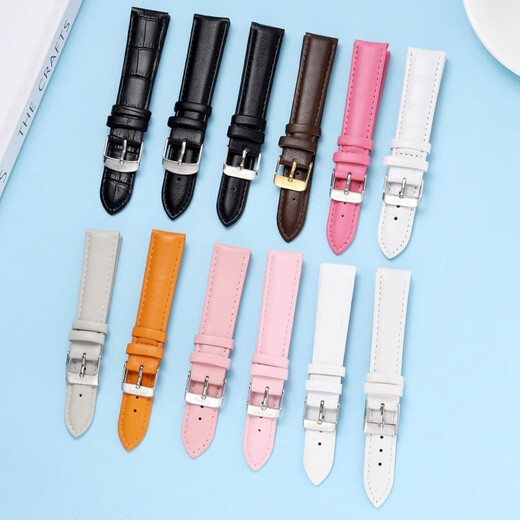 LZQLY迪士尼手表表带女皮表带帆布尼龙硅胶橡胶钢表带扣男22mm20mm金 11162表带黑色[16mm]
