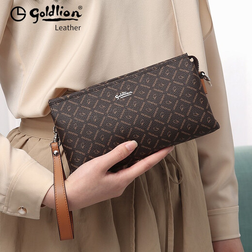 Jinlilai Clutch 2025 Nouveau sac à main à grande capacité à grande capacité Sac à main imprimé Sac à main Style de cadeau de la journée de la femme [Standard anglais 21 * 7 * 12cm]