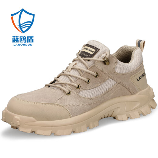 Blue Owl Shield Labor Protection Shoes Men's Breathable Anti-Slip Anti-Smash Anti-Puncture Ladle Head Safety Work Welder Functional Shoes D1122N 40
