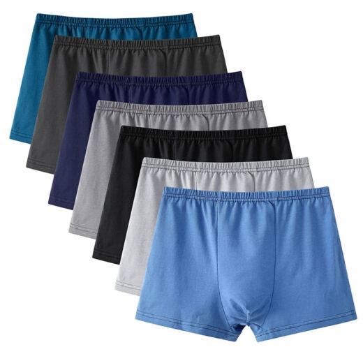 Mulan Brigade Pure Cotton High Waist Men's Outdoor Disposable Underwear Large Size Loose Breathable Sweat-Absorbent Middle-aged and Young People Three Pairs Three Colors XXL [Recommended 120-140Jin [Jin equals 0.5kg]]