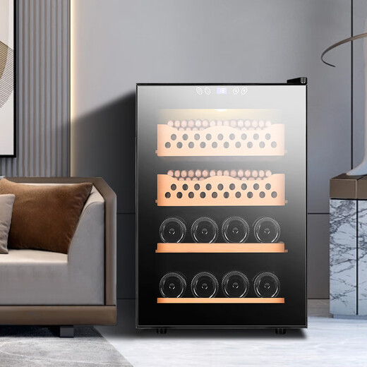 CIGARLOONG 50C1 cigar cabinet constant temperature and humidity cabinet Spanish cedar wood mellow energy-saving silent household embedded smart small mini cigar and wine cabinet constant temperature and humidity control 50C-cigar and wine style temperature control and moisturizing