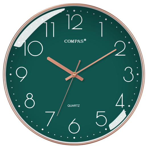 
Compas wall clock radio clock 2025 living room watches stylish simple calendar office examination room school automatic timing flash gold 14-inch 6219 radio clock (diameter 35 cm)