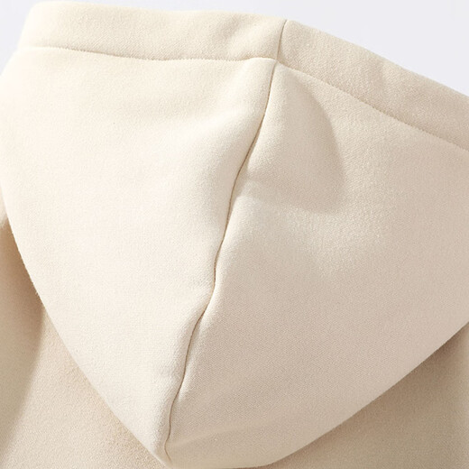 NASA GISS Official Trendy Brand Hooded Sweatshirt Men's Velvet Thickened Loose Jacket Teen Tops White Velvet L