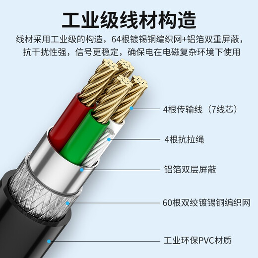 
DTECH USB2.0 to RS232 dual serial port cable four serial port cable DB9 pin male nut one drag two one drag four industrial grade connection cable 1.5 meters 2 port DT-5024A (2nd)