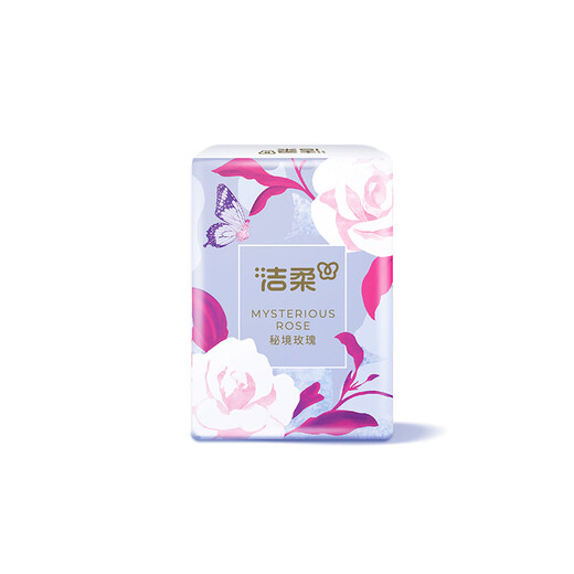 Jierou handkerchief paper secret rose 4 layers 7 pieces * 12 pack rose scented tissue small bag pocket garden premium fragrance