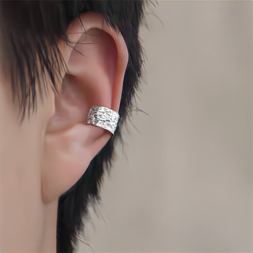 Bo Naling non-pierced ear clip niche design ear buckle men's ear bone clip National Day travel fake earrings for men earrings men's ear bone clip main picture 4-piece set
