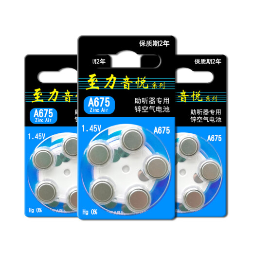 Xiwantuo Zhiliyinyue Siemens Hörgeräte Batterie Batterie Original Knopf Elektronische A13 A10 A312 A675 Zhili A10 [5 Boards 50 Stück]