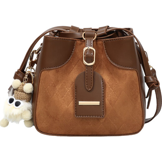 
viney's new bucket bag women's bag brand crossbody bag fashionable shoulder bag birthday gift for girlfriend wife [brown] high-end and luxurious