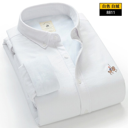 Colombass Winter Plus Velvet Engrosada camisa tibia Camisa a cuadros de manga larga de hombres