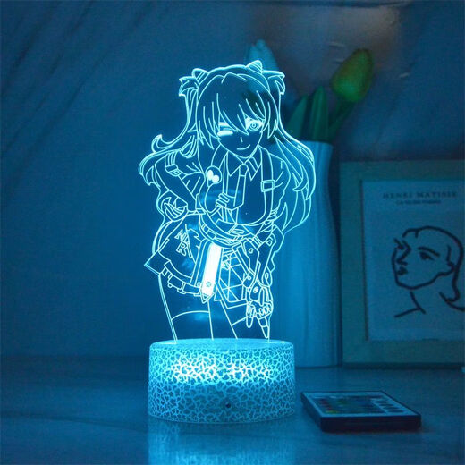 Bezu Eva Nachtlichter Neon Jahrhundert Evangelion Asuka Lingboli Cartoon Buntes Atmosphäre Geburtstagsgeschenk 677 Lingboli Monochrom warmes weißes Licht ohne Schalter USB -Sockel