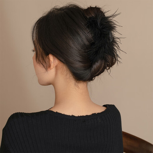 Chimera (CHIMERA) Super Fairy Feather Hair Clip, High-end Large Hair Clip, Shark Clip on the Back of the Head, Hair Clip, Hair Accessories, Birthday Gift for Girls