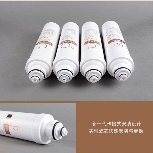 点洲适用于美的净水器滤芯F1全套通用MRO202A-4 203-4 1592-50G反渗透 全套四支(PP+C1+RO+C2)