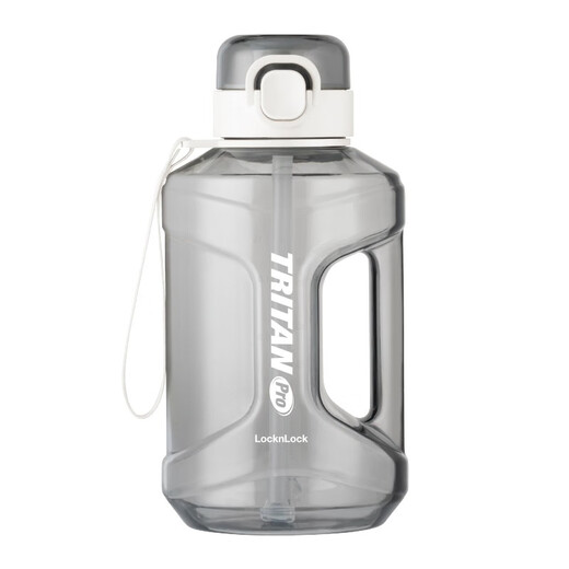 LOCK&LOCK Small Reservoir Le Cool Bucket Sports Water Bottle Fitness Outdoor Portable Large Capacity Water Cup Military Training Water Cup White-ABF886WHT- 1600ml