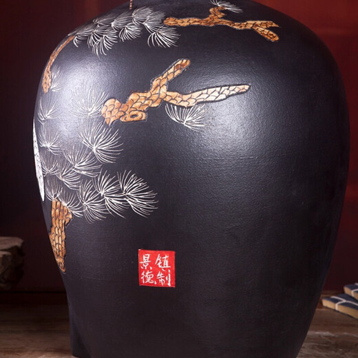 Jingdezhen carved wine jar 10 Jin Jin is equal to 0.5 kg 20 Jin Jin is equal to 0.5 kg 30 Jin Jin is equal to 0.5 kg 50 Jin Jin is equal to 0.5 kg Ceramic wine jar wine bottle hand carved wine jar 50 Jin Jin is equal to 0.5 kg with faucet