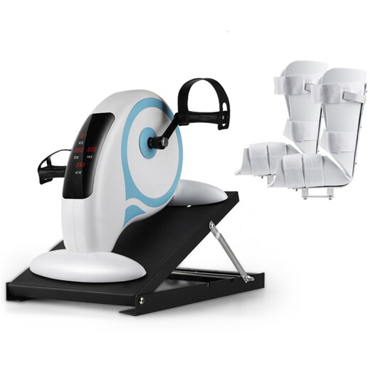 Aiheng Electric Rehabilitation Machine Rehabilitation Exercise Equipment Home Rehabilitation Training Bicycle for Middle-aged and Old People Active and Passive Exercise Bike Stable and Reinforced Model | Lifting Base + Leg Brace