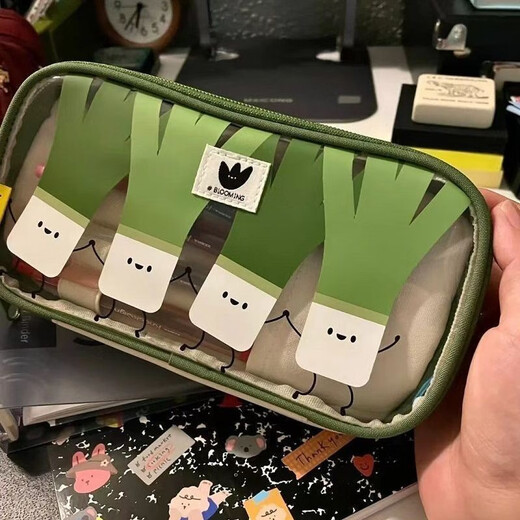 Onion pencil bag I want to open a student cartoon large capacity ins style high-looking multi-functional stationery storage bag Onion pencil bag