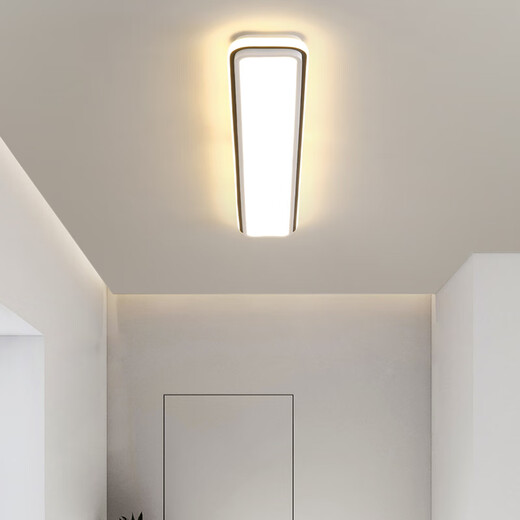 永智走廊吸顶灯小尺寸长条阳台玄关家用卧室衣帽间长方形过道灯佛中山 白款83*16*4.5CM-32W-智能款支持