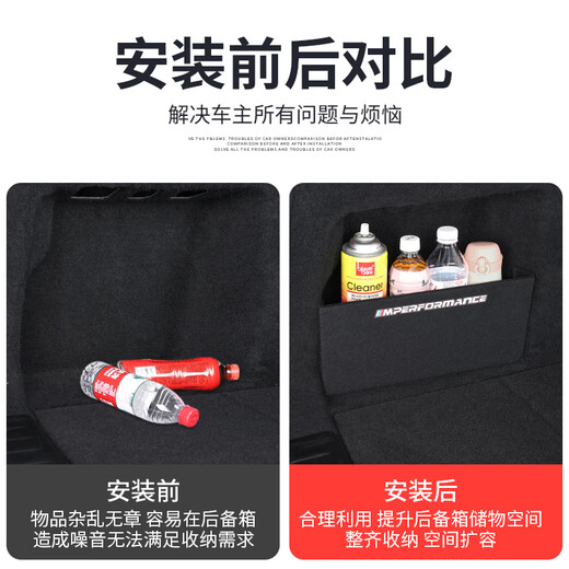 工马适用于 23-24款宝马X1/iX1专用后备箱隔板内饰储物整理收纳物挡板 全新宝马X1/iX1后备箱隔板 宝马X12023-2024款