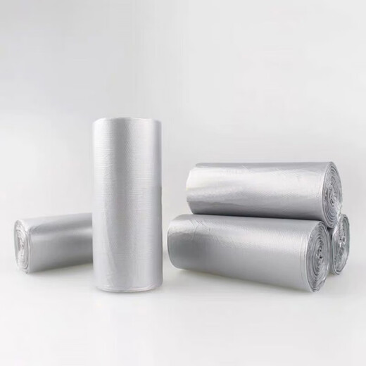 Qingqingmei garbage bag silver extra thick garbage bag 90 flat-mouthed portable good thick break point car (6296 garbage bag 3 rolls x 30 90-)