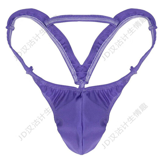 Ye Zimei sexy underwear men's transparent sexy underwear men's temptation thong triangle rear window low waist U protruding men's T-pants 403 one size red