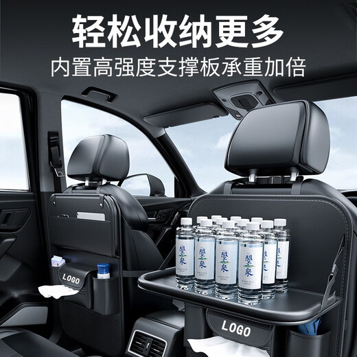 Wuji car seat storage hanging bag car seat back storage rack small dining table plate multi-function storage bag trendy car interior supplies car storage bag dining plate style - single package Questioning M5/m5/m7/M7