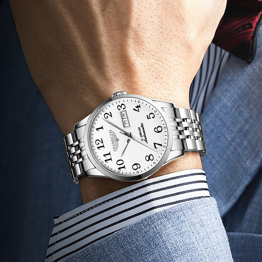 GUANQIN watch men's mechanical watch Swiss certified business digital practical men's watch waterproof luminous watch Father's Day gift