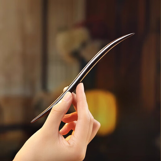 Blancpain ancient style hairpin sandalwood high-end high-end wooden hairpin national style new Chinese style black sandalwood Chinese style hairpin hairpin bright white and charming