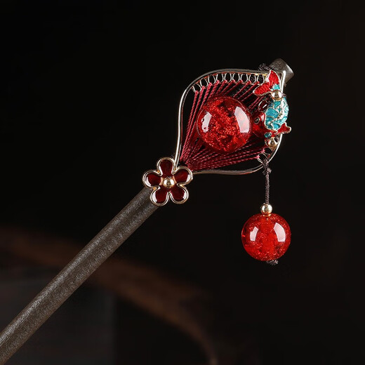 Kamalun (KAMALUN) 2025 new style hairpin for women, ancient style, classical style, Hanfu, tassels, super fairy coiled hair, Chinese style Valentine's Day gift, drunk dye fleeting (hairpin length 16 cm) + gift box