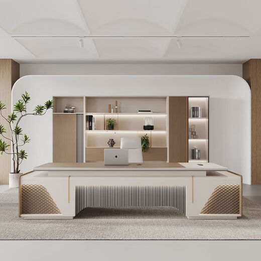 Boss table simple modern executive desk high-end executive desk table and chair combination new Chinese style light luxury single manager table 1.8 meters boss table