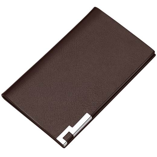 FXS Sac d'identité de cartes à toile de vache FXS pour hommes pour les hommes Bank Anti-Demagnetisation Bank Carte Carte Carte Ultra-Thin Driver's Liced Case Brown [7 Positions de carte + 2 Grille cachée]