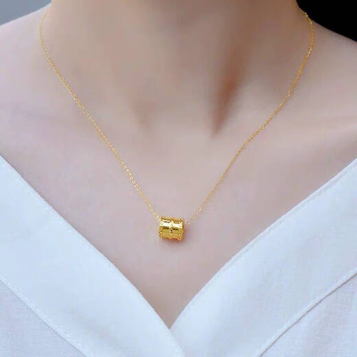 Yin Qianhui unbranded Vietnamese sand gold necklace women's clavicle gold necklace love pendant Korean version for girls to give to their girlfriends mother gold leaf pendant + zygote chain