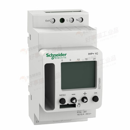 
Schneider Electric Schneider Programmable Time Control Digital Time Control Switch IHP+1C, 1 Channel 230VAC CCT15940 ITA 4C 24h/7d 30
