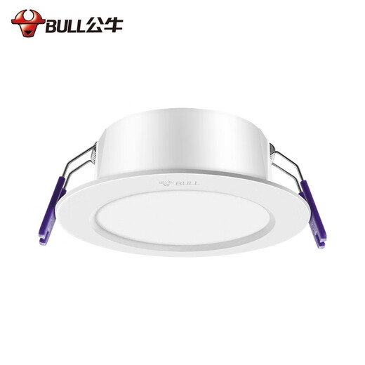 Downlight de taureau LED lumière de trou de maison allée couloir lampe oeil de taureau lumière de baril lumière de trou ultra-mince plafond intégré tricolore 3 pouces 4W downlight tricolore/paquet unique