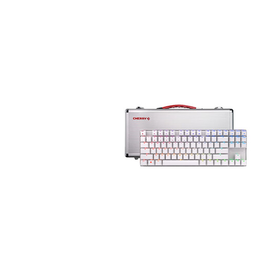 Cherry Cherry MX8.2TKL Wireless Mechanical Keyboard Bluetooth à trois modes de bureau en alliage E-Sports 87 Clé à trois modes de rouge blanc