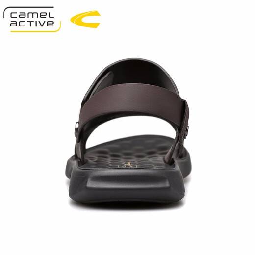 
Camel dynamic German camel dynamic sandals men's toe layer cowhide beach shoes trendy summer men's casual breathable non-slip sandals two-wear brown 698 (leather shoe size) 44
