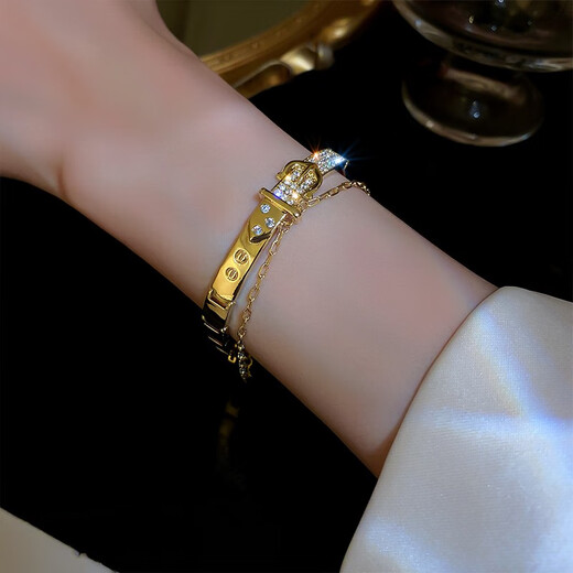 Xibanyuan outlet discount store removed the cabinet and picked up the missing 18K color bracelet bracelet outlet 366 bracelet bracelet (five sections adjustable) 366
