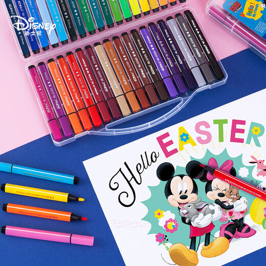 Disney 12-Farben Dreieck Stange Aquarell Stift Kinderwaschbar dicke Pole leicht zu halten Pinselstudentische Malerei Schreibwarenspielzeug Mickey-Serie DM20655-2m