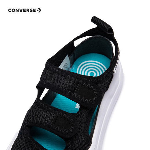 Converse children's shoes, boys and girls sandals, summer new children's lightweight toe-cap breathable sports sandals, black 30, recommended foot length 18.5cm