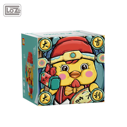 俐智（Loz）国潮当道醒狮熊猫闻鸡起舞微小颗粒积木玩具成人减压组装模型摆件 9274 大吉大利