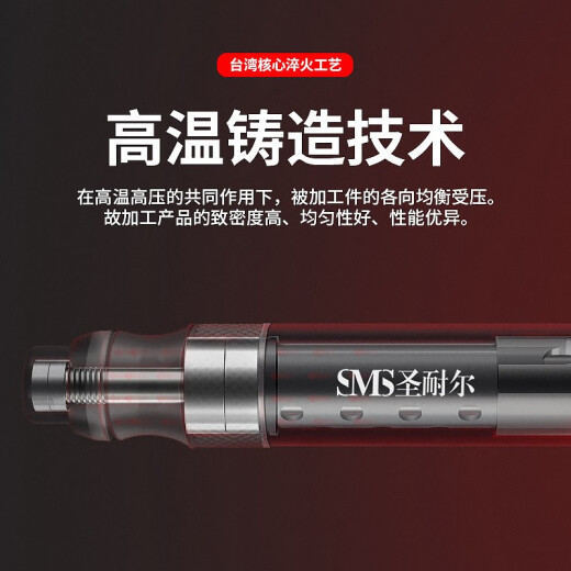 圣耐尔气动打磨机风磨笔气磨工业级小型气动打磨抛光雕刻工具 旗舰版S-6636(大扭力)标配60件