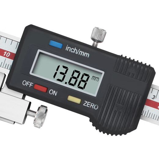 Three-quantity center distance cone probe digital caliper 5-150mm stainless steel center hole distance edge center distance vernier caliper JD111 center distance 10-200mm (round head)