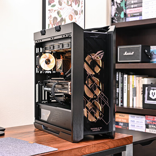 ASUS family bucket 14900KF host RTX5080/RTX5090D ROG Sun God family bucket Genesis God water-cooled game live broadcast 4K e-sports assembly computer host with three丨14900KF+RTX5080