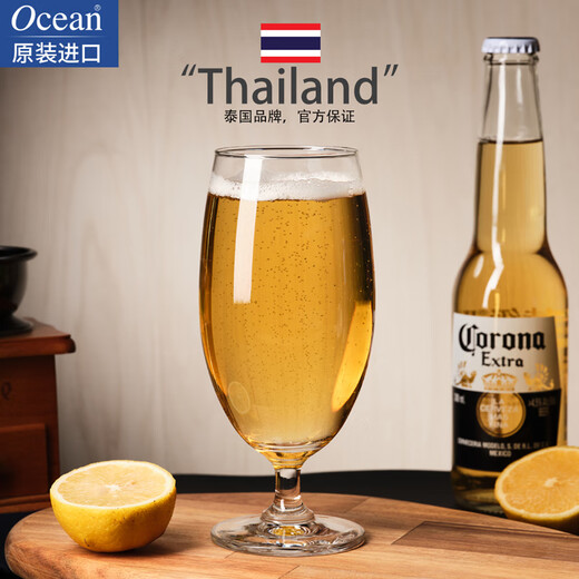 Ouxin original imported creative goblet German beer cup KTV juice cup European drink cup short red wine cup beer drink cup 420ml 6 pieces