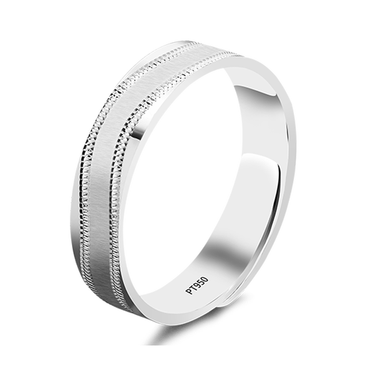 Pt.Charm Valentine's Day Couple's Platinum Pair of Rings PT950 Platinum Ring for a Male and Female Wedding Engagement Ring for Couples' Pair of Rings Female Rings Out of Stock Can Be Customized Inquiry Customer Service 4g