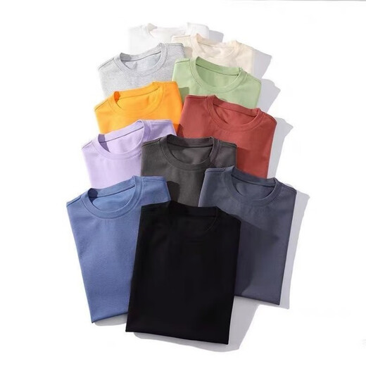 Zweitbüchernadel 300 g reines Baumwoll-Kurzarm-T-Shirt für Männer und Frauen, die dicke, unanlösende, lockere Fünf-Punkte-Ärmel White-300g Heavy-Gewicht S empfohlen 100-120jin empfohlen [Jin gleich 0,5 kg]