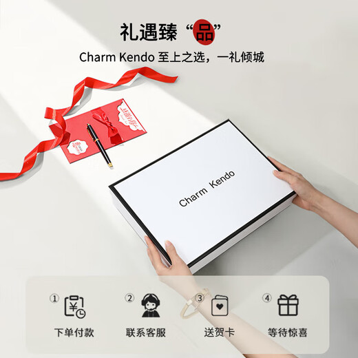 Charm Kendo官网帽女围巾一体秋冬季保暖围脖可爱百搭防寒连帽生日礼物送女友 米色 送女朋友实用老婆