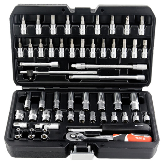 Conjunto de combinación de llave de trineo de la herramienta de reparación de automóviles Yato Juego de combinación de herramientas de reparación de automóviles 1/4 1/4 'Caja de hierro de 23 piezas SET YT-14421