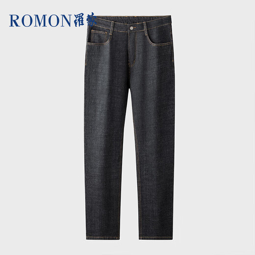 Romon (Romon) Business Casual Straight Jeans Herren Anti-Falten-Mikro-Flash-Stürmer-Männer große Hosen 9911 Black 31