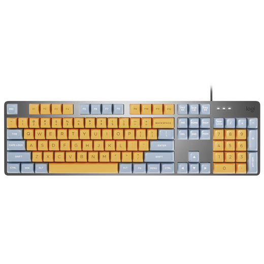 
Logitech K845 wired mechanical keyboard game e-sports wired keyboard computer office keyboard personalized custom keycap version [order to get keycap] blue orange blue axis